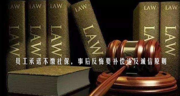 員工承諾不繳社保，事后反悔要補(bǔ)償違反誠信原則